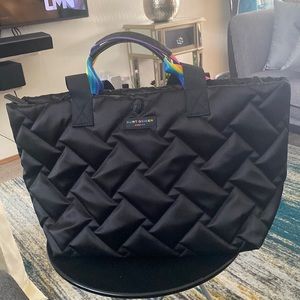 Kurt Geiger Rainbow shopper bag.